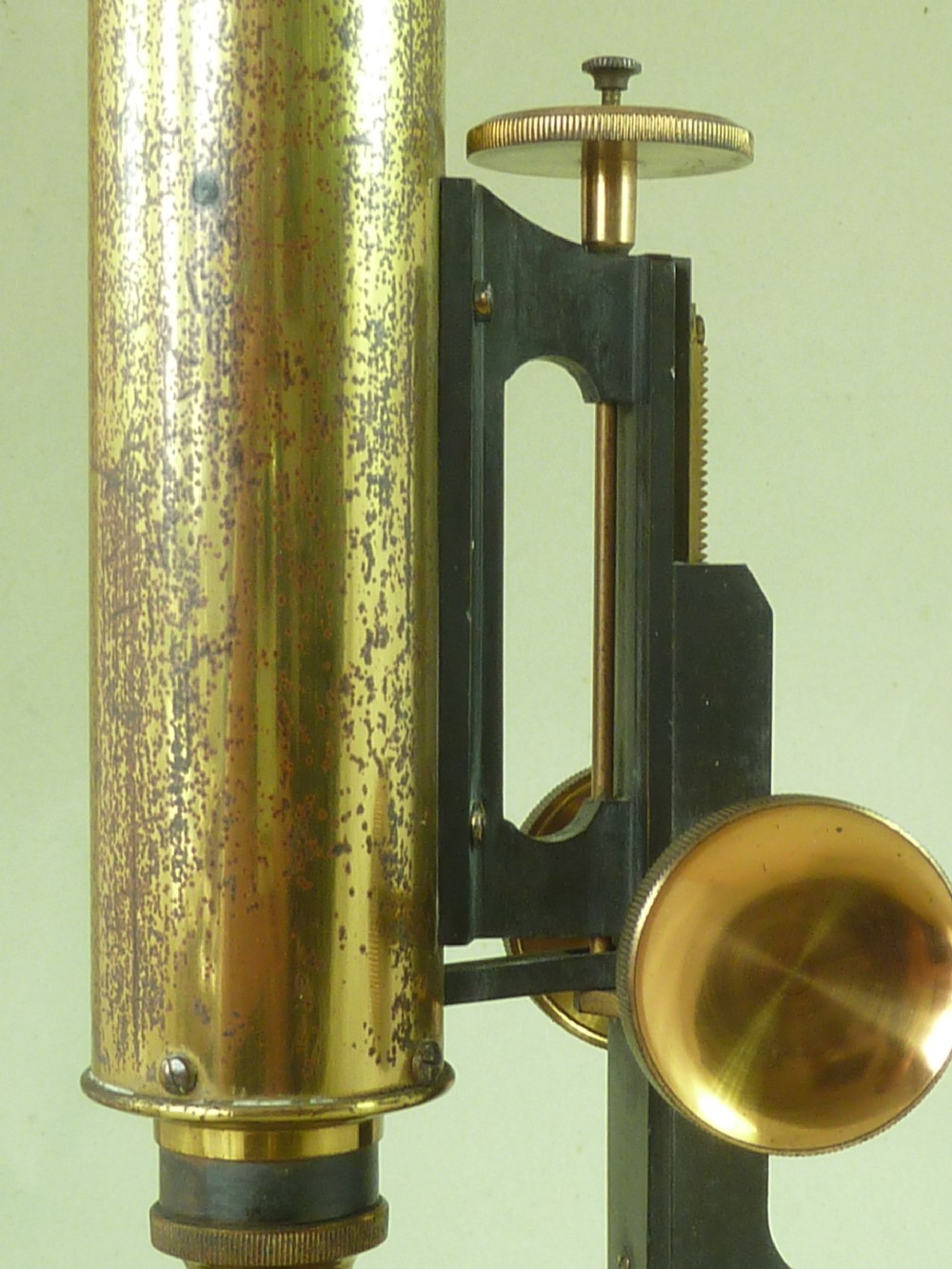 Charles Collins London Brass Microscope Boxed View VI