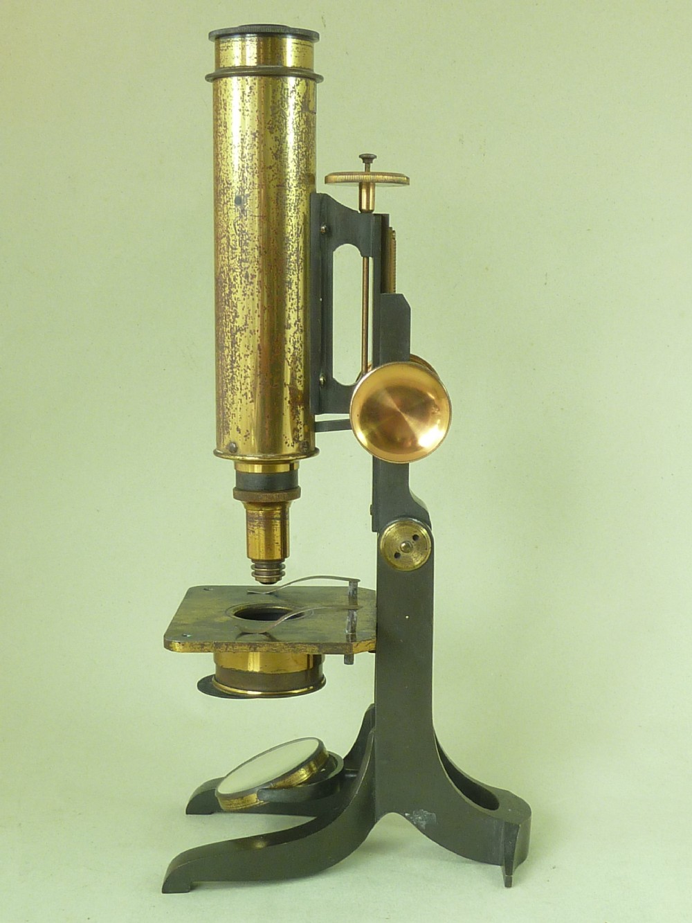 Charles Collins London Brass Microscope Boxed View XI