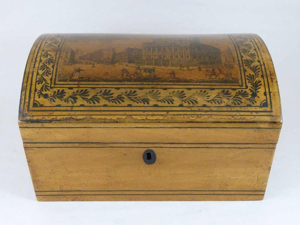 Tunbridge Ware Mansion House London Whitewood Penwork Souvenir View III
