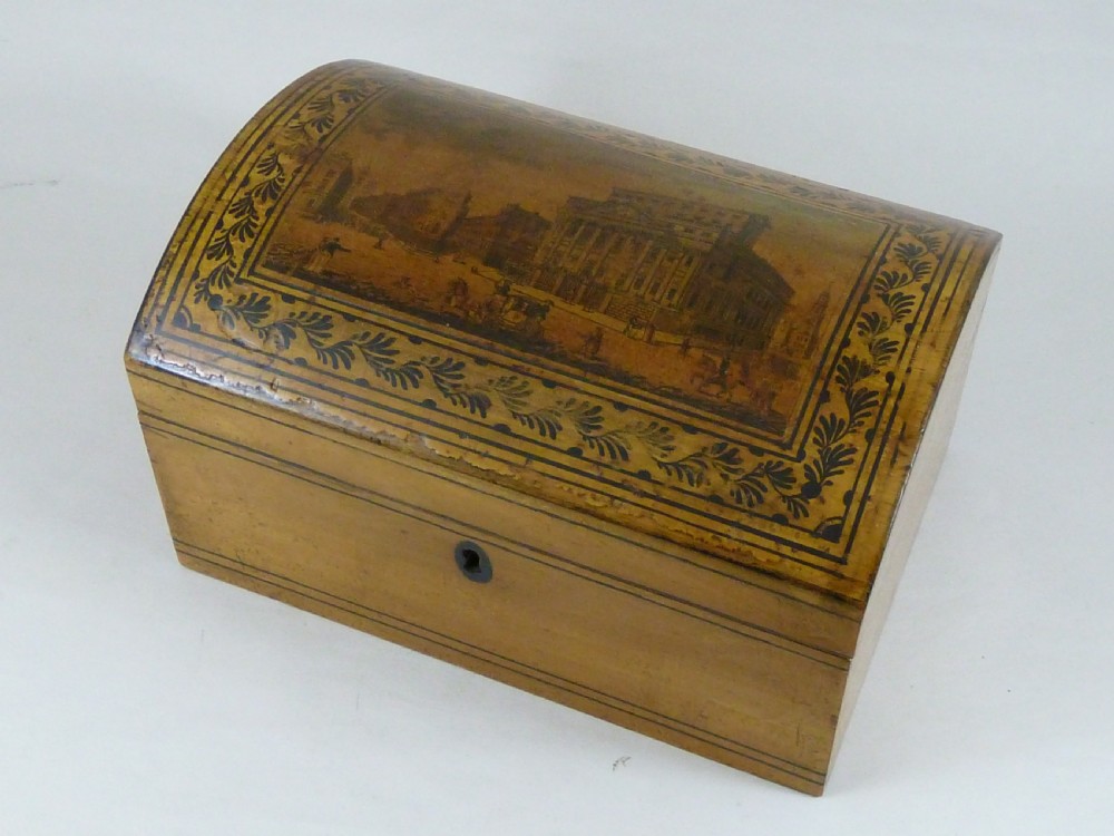 Tunbridge Ware Mansion House London Whitewood Penwork Souvenir View VIII
