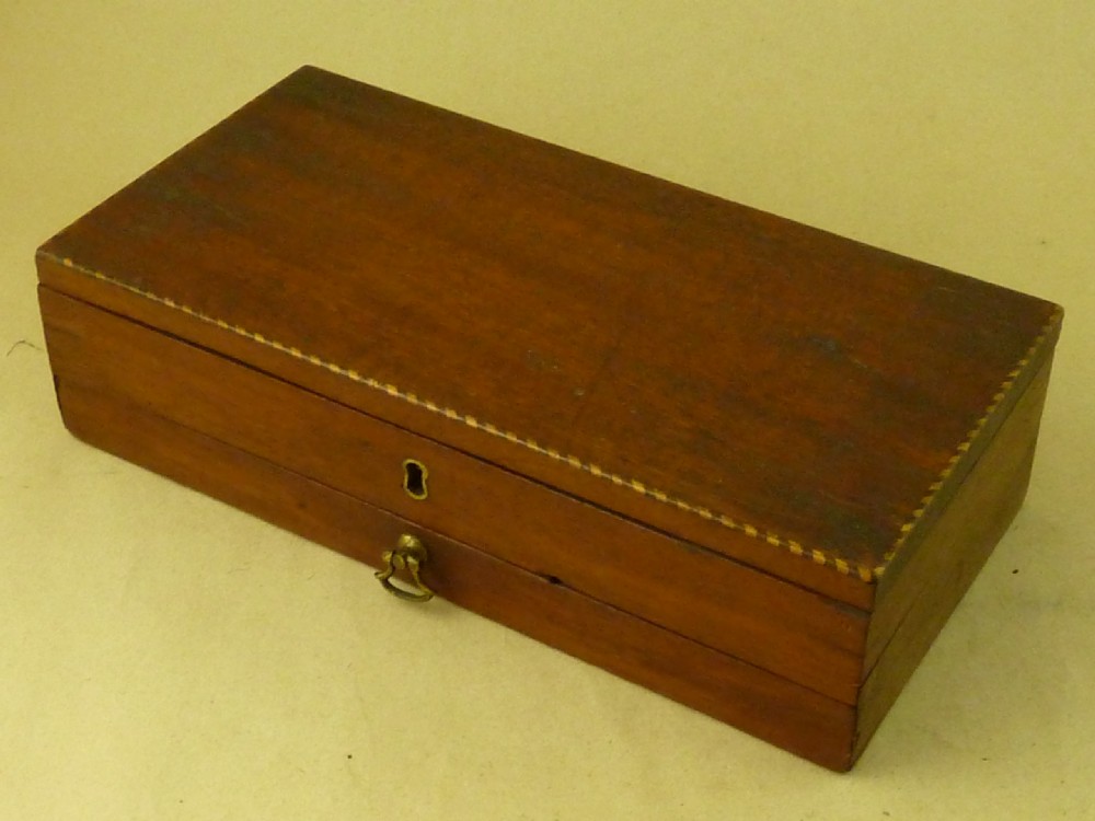 Watercolour Paint Box Mahogany Inlay Newman's Ackerman's Reeves Antique View V