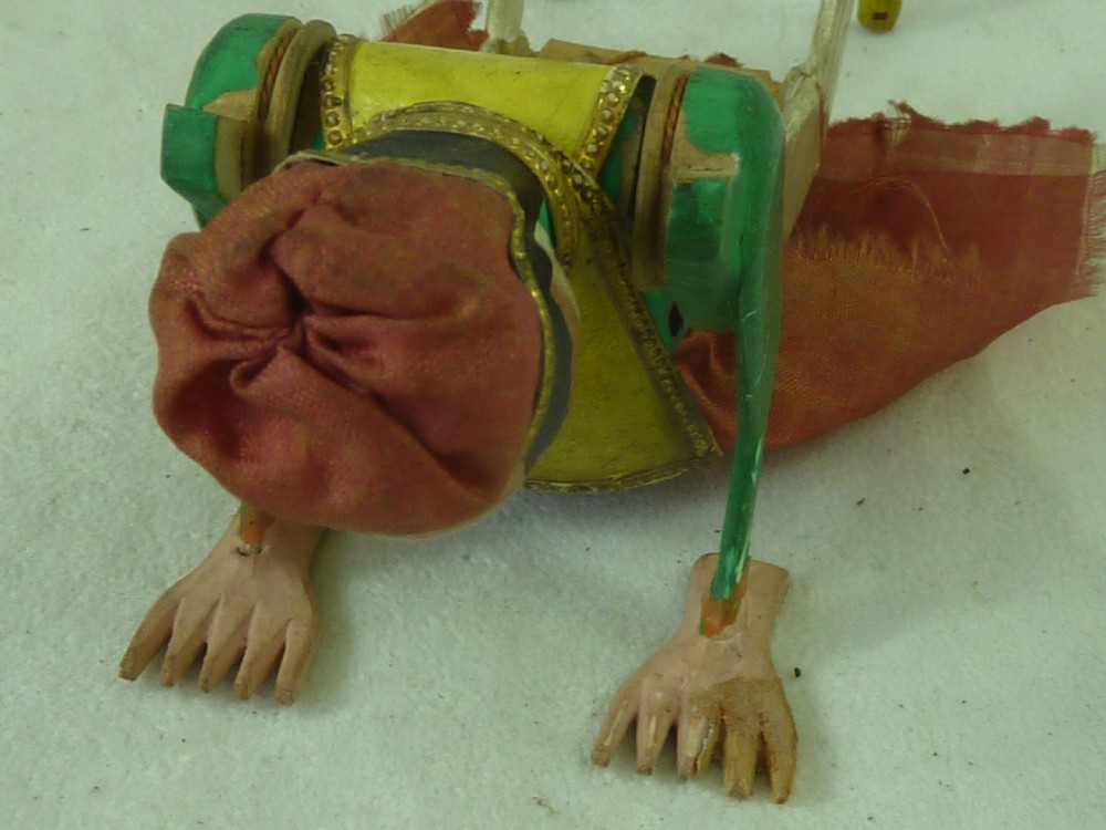 1840 German Tumbling Acrobat Gravity Toy Steps Papered Automaton View VI