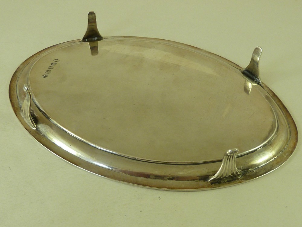 1794 Peter & Ann Bateman Hallmarked Georgian Silver Teapot Stand Card Tray View V