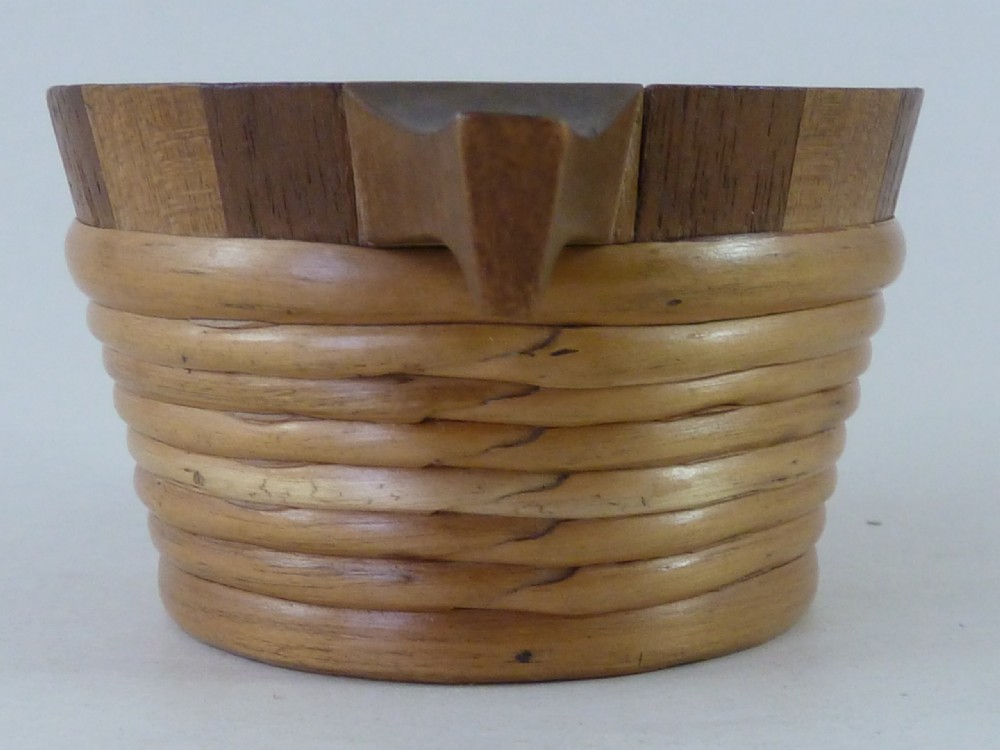 Dated Inscribed Feathered Scottish Bicker Treen 1852 Sycamore Alder Quaich View V