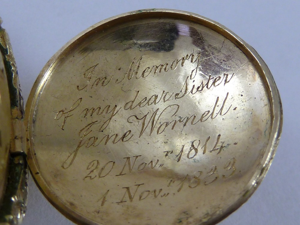 William IV Solid 18k Gold Vinaigrette Mourning Hair Compartment Locket Pendant Fob Antique View V