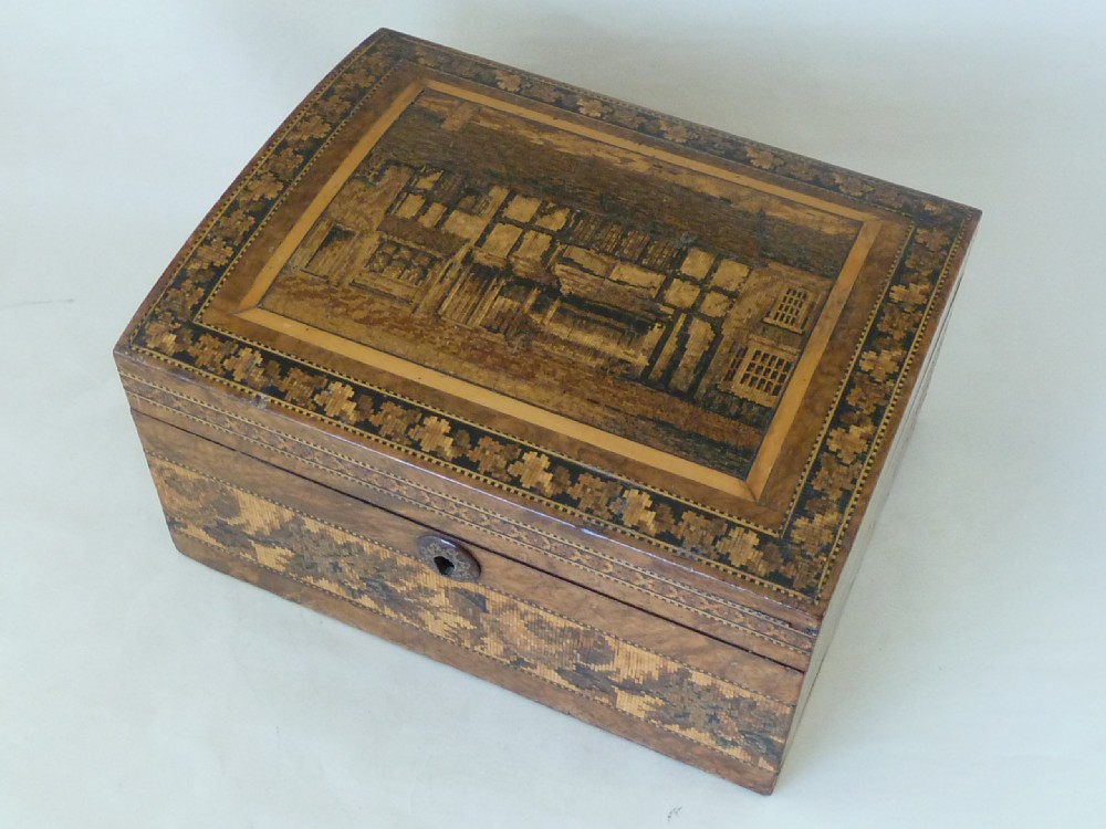 Tunbridge Ware Shakespeares Birthplace Stationary Box G Wise Makers Label English View V