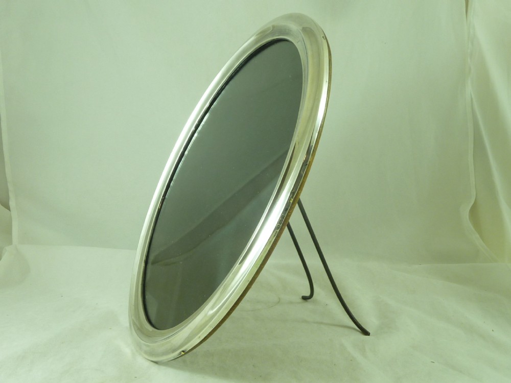 Large 1920 Hallmarked English Silver Photo Frame Reversible Landscape or Portrait Oval View II