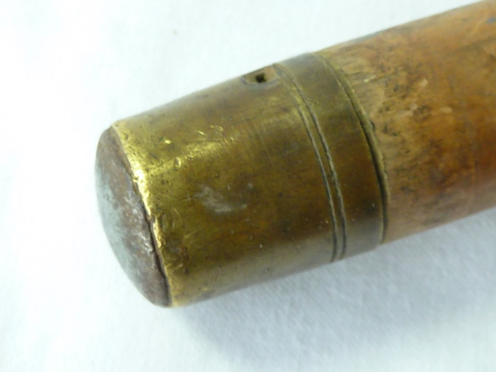 1700 Turned Ivory Malacca Walking Stick English Cane Silver Dated DW View V