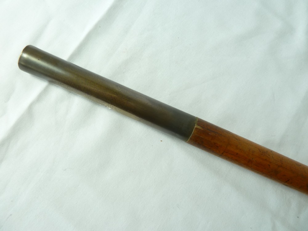 17th Century Turned Ivory Pique Malacca Walking Stick English Cane Silver View IX