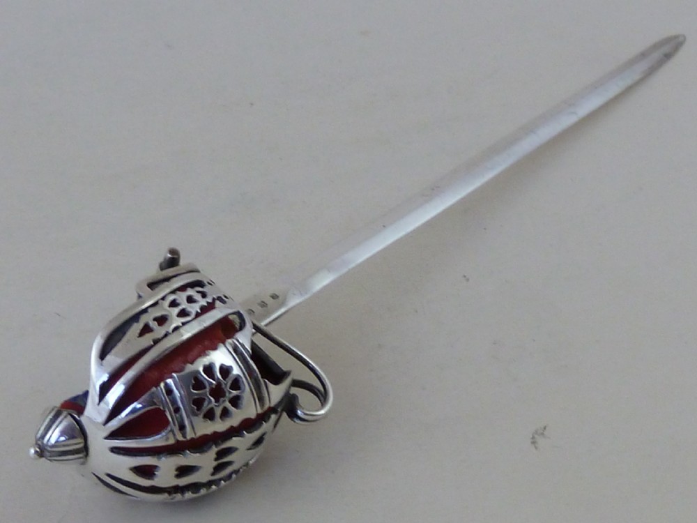 Scottish Broad Sword Basket Hilt Desk Ornament Letter Opener Edinburgh 1919 View IX