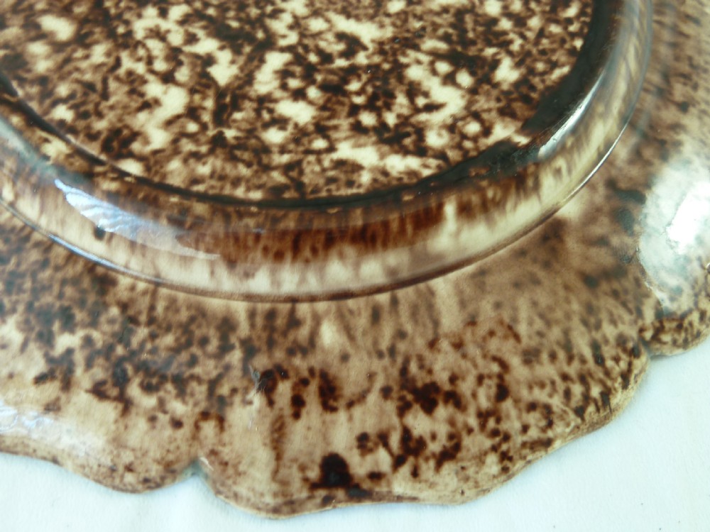 Fine Whieldon Tortoiseshell Grey Ware Creamware Pottery Plate 1760 View VI
