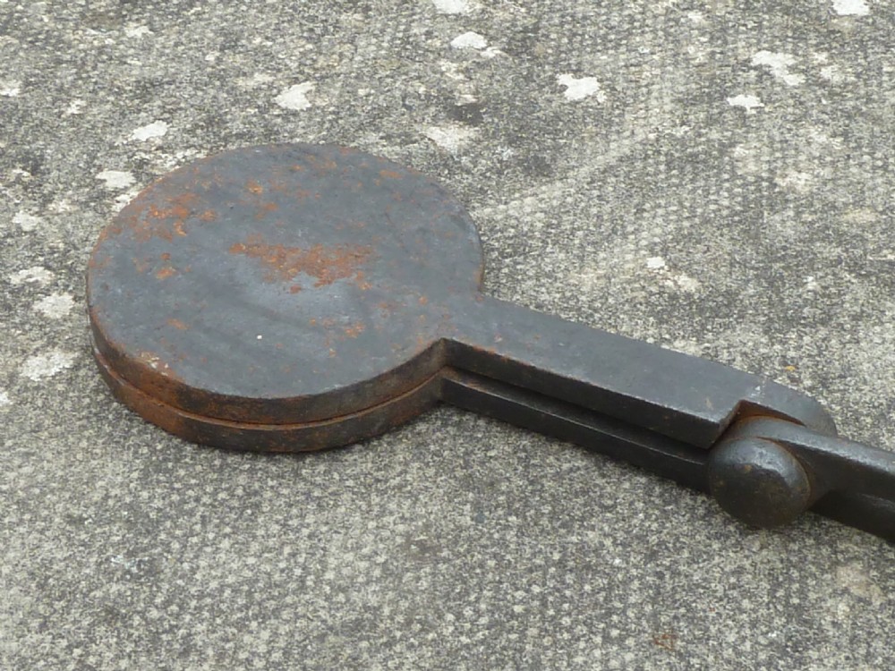 Wafer Tongs Press Wrought Iron Long Handled Communion Bread View III