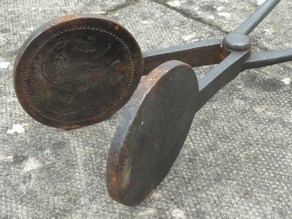 Wafer Tongs Press Wrought Iron Long Handled Communion Bread View VII
