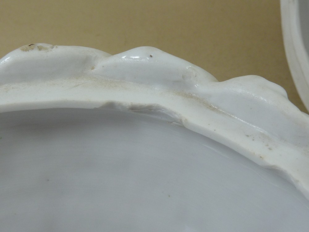 Large Hen On Nest Tureen Staffordshire Porcelain Parian Egg Basket Victorian View VI