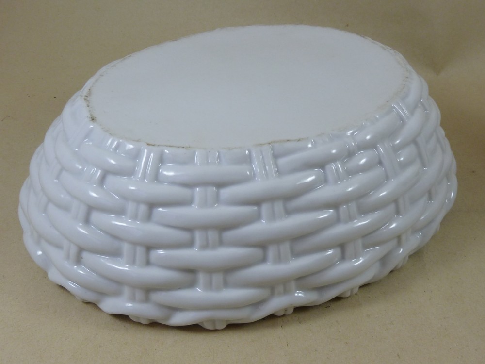 Large Hen On Nest Tureen Staffordshire Porcelain Parian Egg Basket Victorian View VII