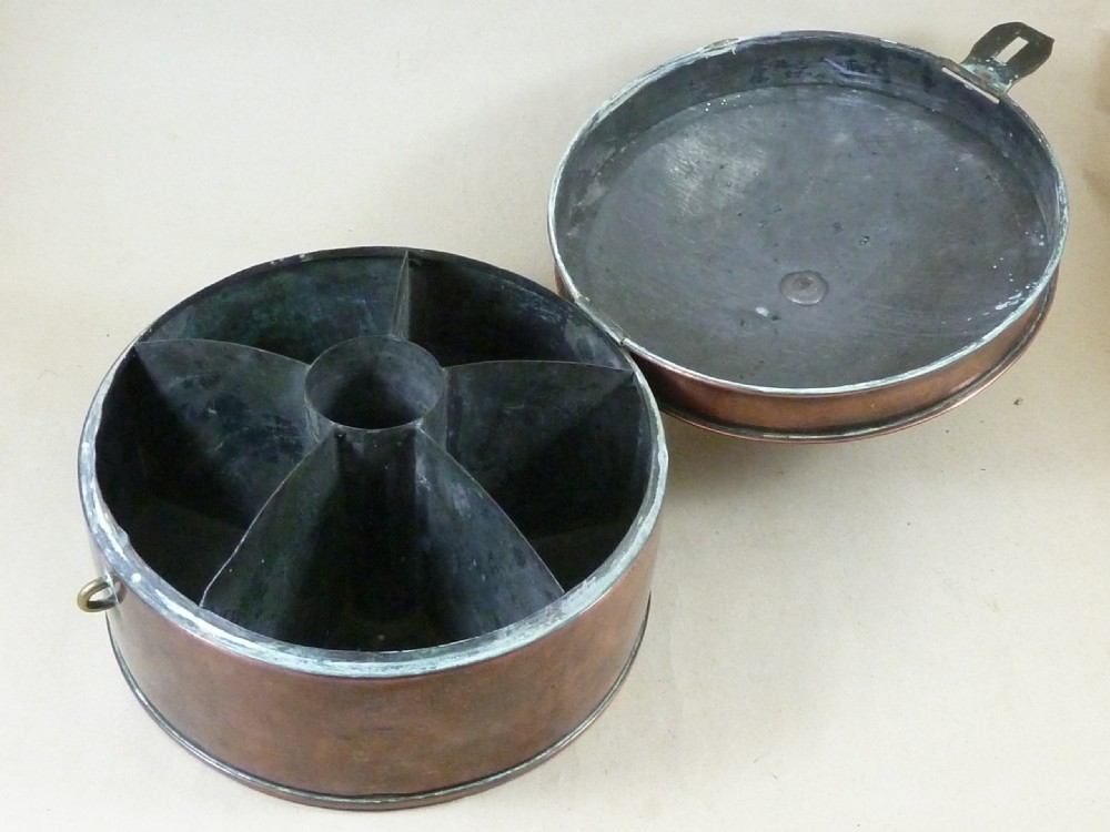 Georgian Copper Spice Box Round Segmented Seamed Padlock View IV