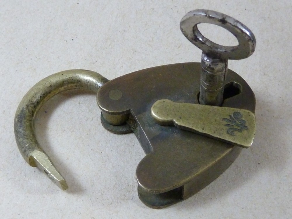 Georgian Copper Spice Box Round Segmented Seamed Padlock View VIII