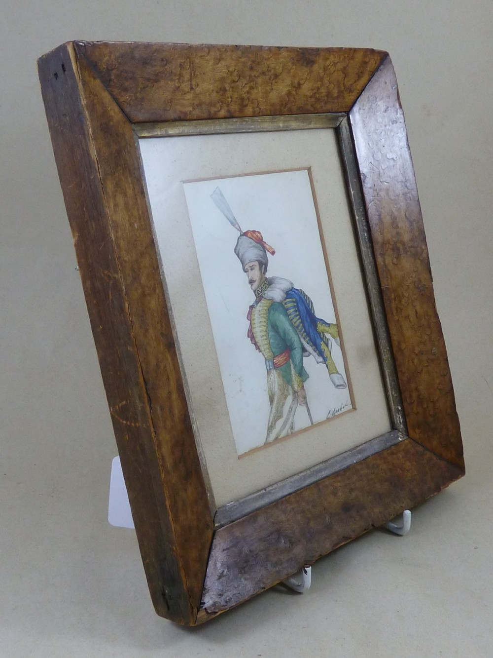 Carl Goebel Signed Watercolour Hussar Military Officer European Uniform View III
