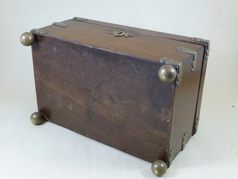 Anglo Chinese Padauk Wood Brass Mounted Tea Caddy 1770 China View VI