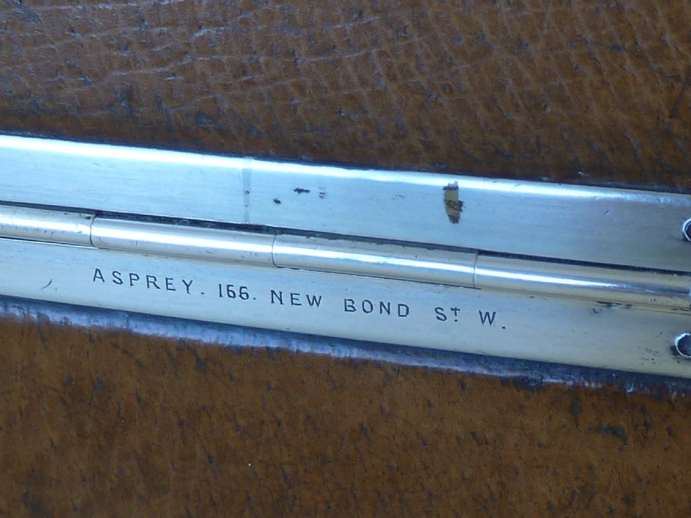 Victorian Asprey Silver Leather Cigar Humidor Travel Case Box Caddy View V