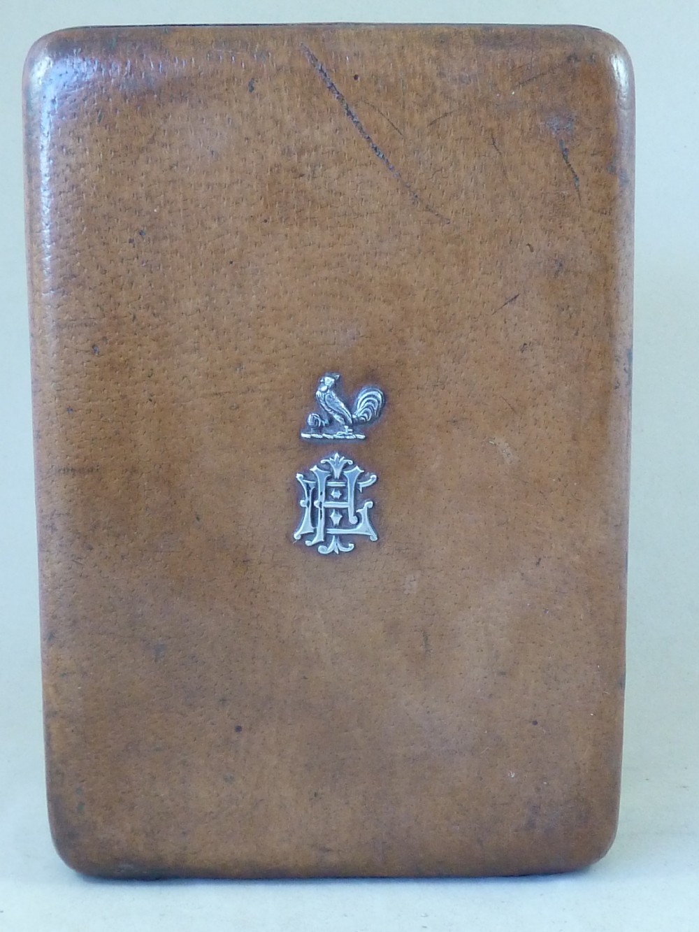 Victorian Asprey Silver Leather Cigar Humidor Travel Case Box Caddy View XIII