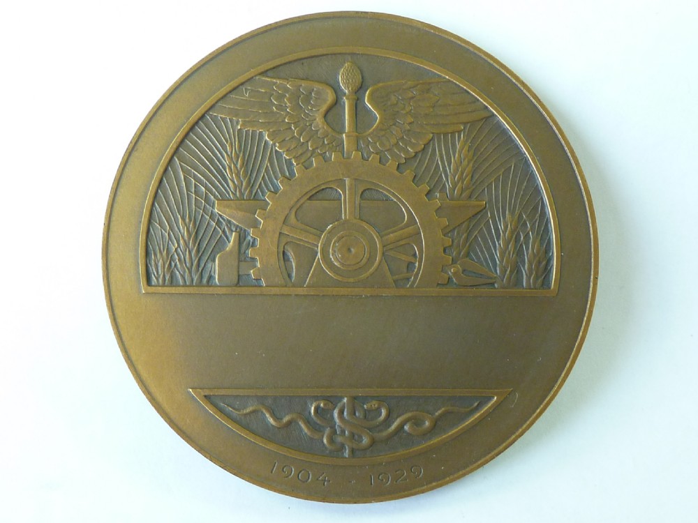 Art Deco Banque De L'Union Parisienne Large French Medal Medallion Lucien Bazor View VI
