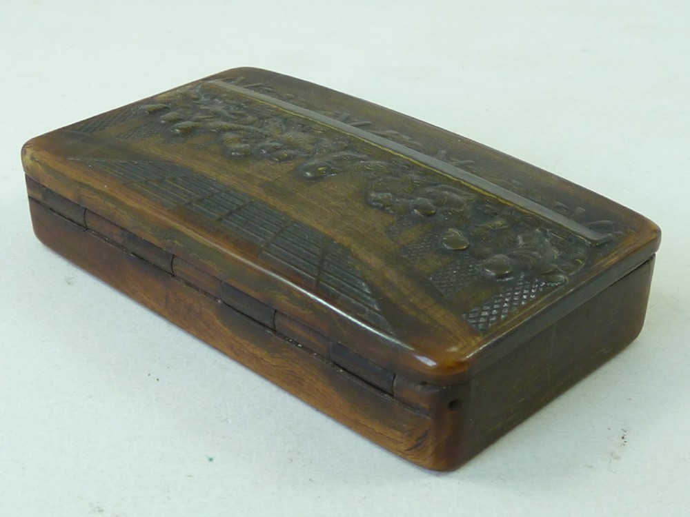 The Last Supper La Cene French Pressed Horn Snuff Box View IV