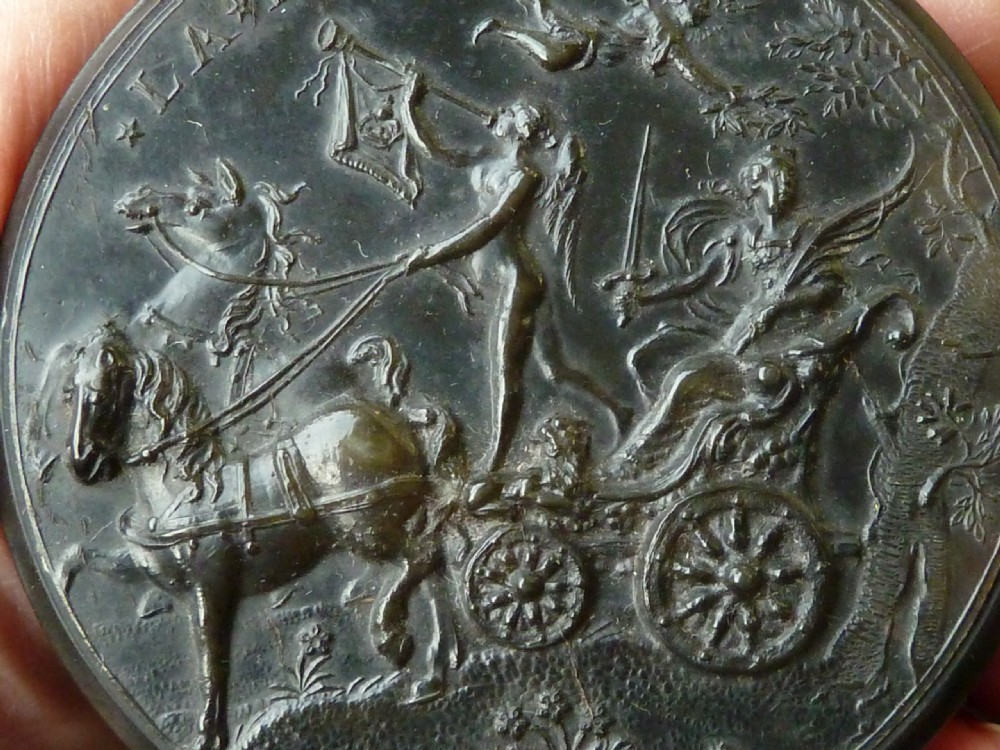 John Obrisset English Pressed Horn Snuff Box Signed OB View II