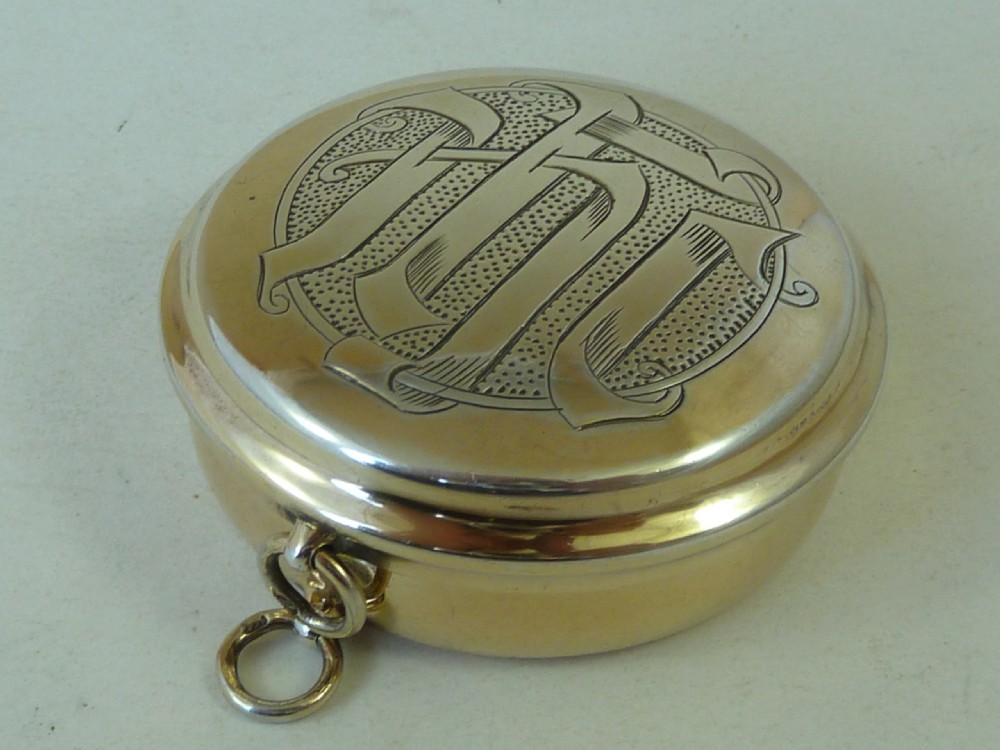 1942 Wafer Bread Pyx Box Solid Sterling Silver Communion