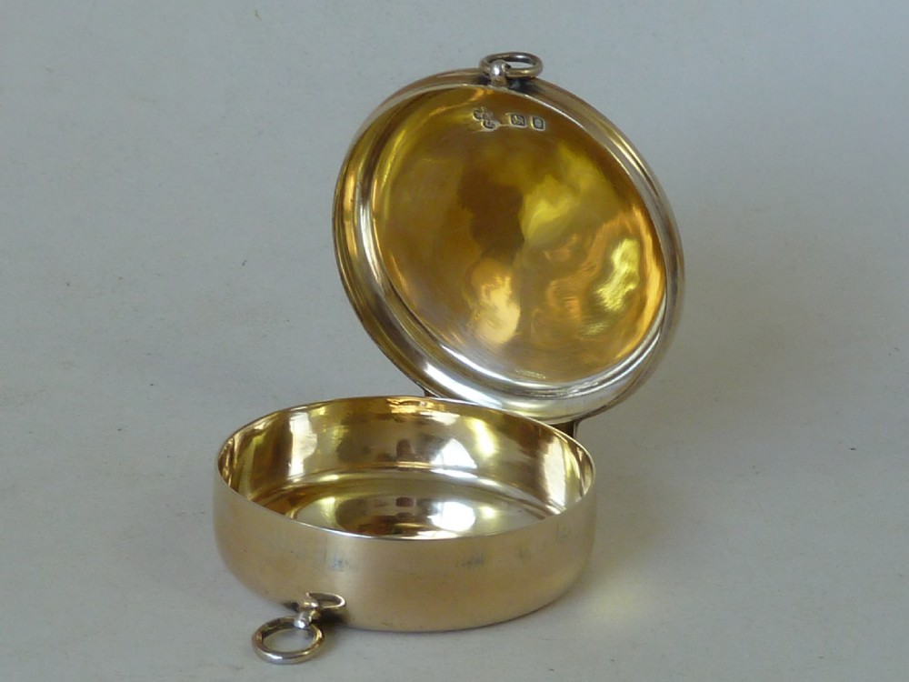 1942 Wafer Bread Pyx Box Solid Sterling Silver Communion View IV