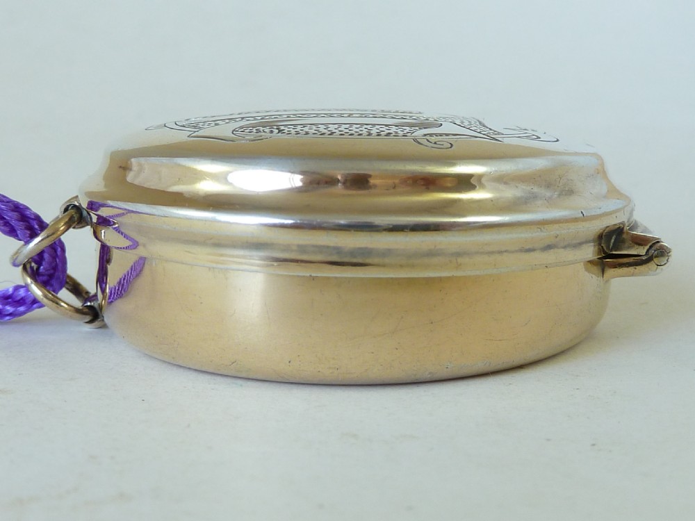 1942 Wafer Bread Pyx Box Solid Sterling Silver Communion View V