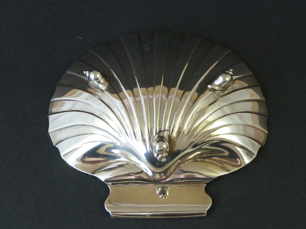 Georgian Butter Shell 1809 English Sterling Silver Scallop Dish View V