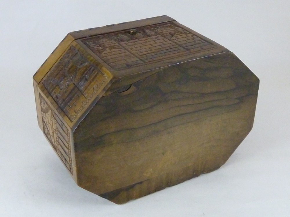 Jerusalem Olivewood Carved Inlaid Etrog Box Judaica Souvenir Palestine View VII