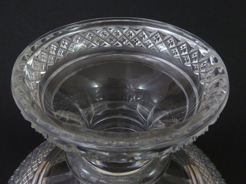 Regency Cut Glass Pineapple Stand Centrepiece Irish Georgian View VIII