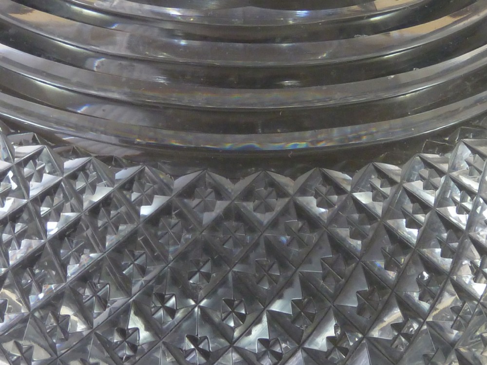 Regency Cut Glass Pineapple Stand Centrepiece Irish Georgian View IX