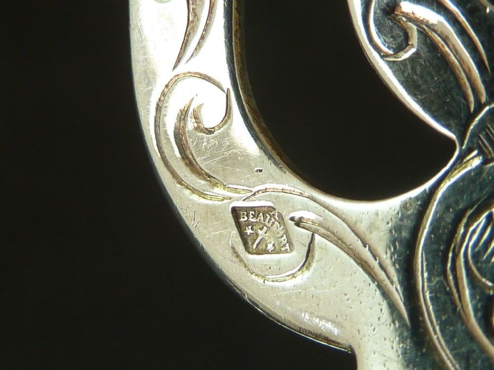 Fish Hors d'oeuvre Servers Fork Knife Spoon French Sterling Silver 950 View VI