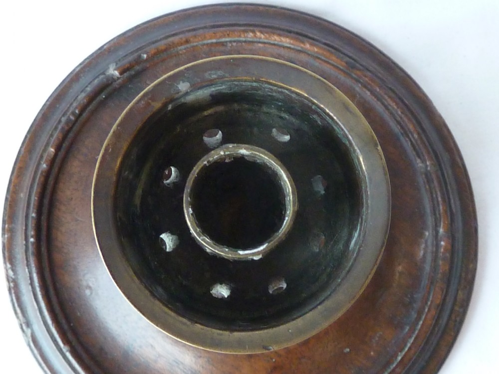 Georgian Mahogany Table Candlestick Storm Lamp Hurricane Shade View VIII