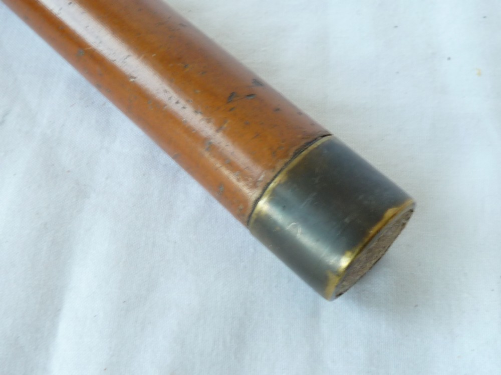 Chinese Export Silver Top Walking Stick Cane Malacca Bth View IV