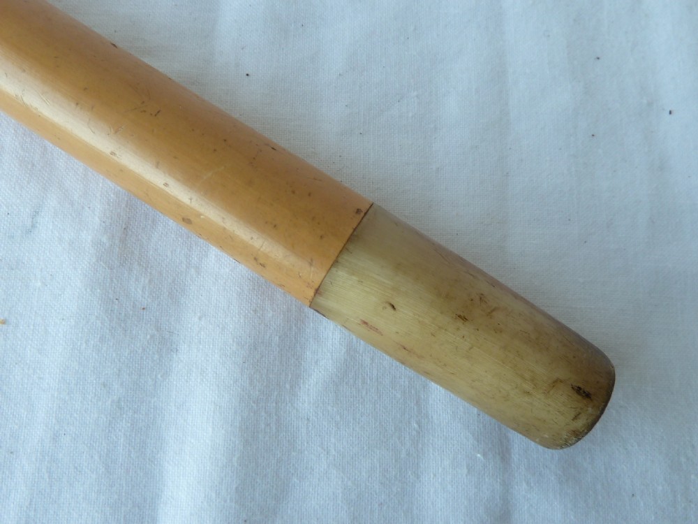 Malacca Bamboo Silver Crook Handle Walking Stick Chinese Export View IV