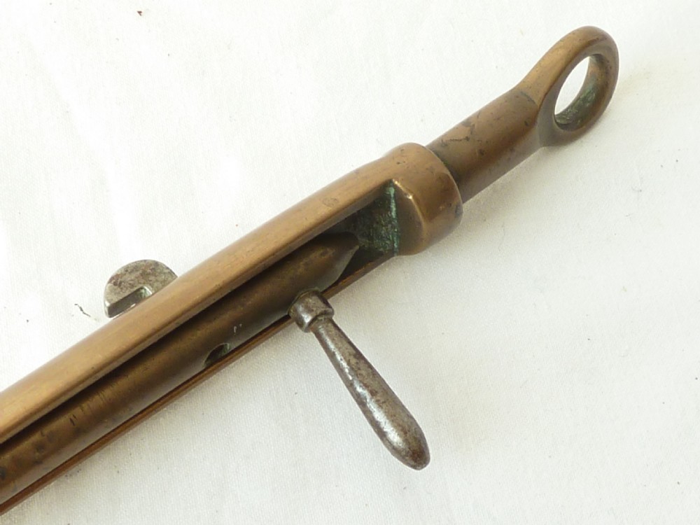 Georgian Meat Roasting Trammel Adjustable Hook Brass Wrought Iron Pot Hanger Hearth View IV