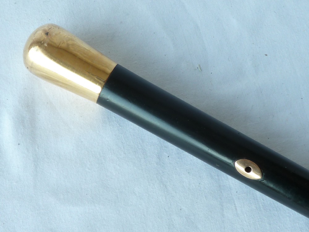 Georgian Gold Ebony Walking Stick Cane Wrist Cord English