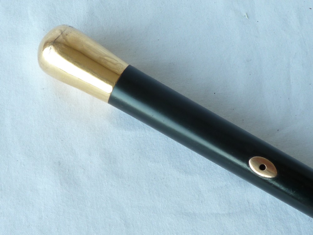 Georgian Gold Ebony Walking Stick Cane Wrist Cord English View II