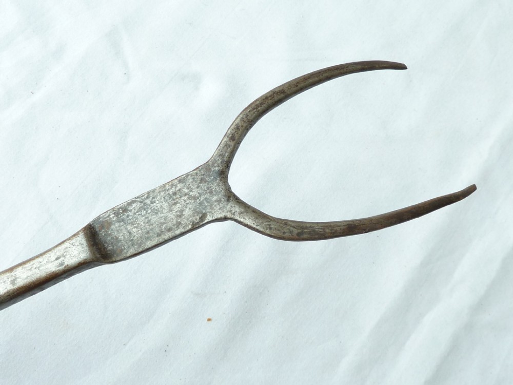 17th Century Steel Toasting Fork Flesh Wrought Iron Steel View VI