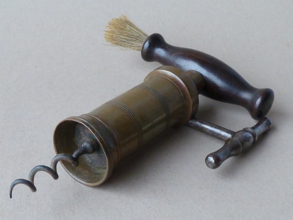 English Lund & Hipkins Corkscrew London Rack Bronze Rosewood Brush View V