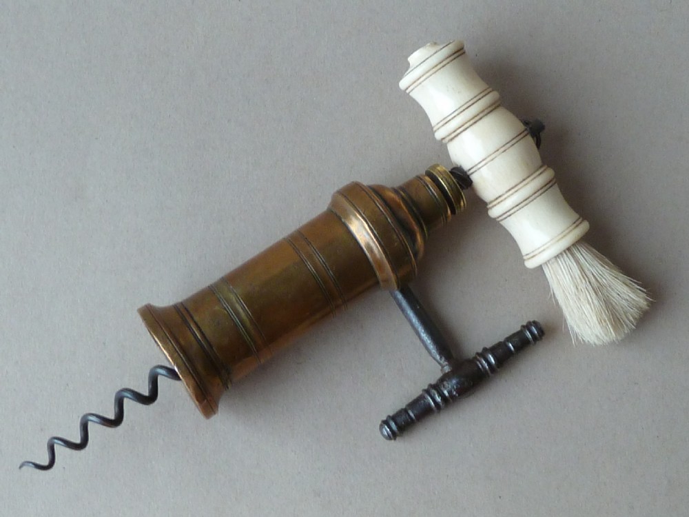 English Thomason Patent Kings Corkscrew London Rack Bronze Bone Brush  View II