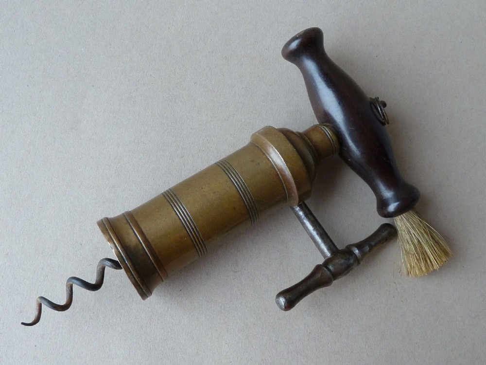 English Lund & Hipkins Corkscrew London Rack Bronze Rosewood Brush
