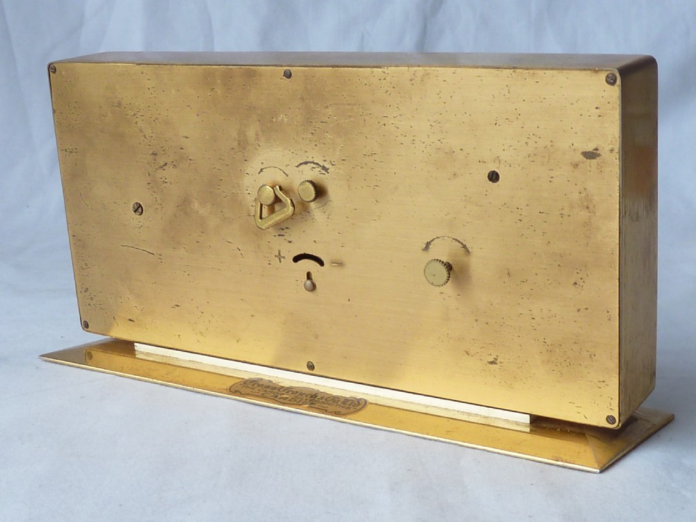 Imhof 8 Day Swiss Brass Desk Clock Barometer Thermometer Weather Station View III