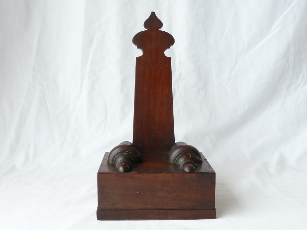 WR IV Mahogany Tray or Platter Stand Easel Makers Mark View II