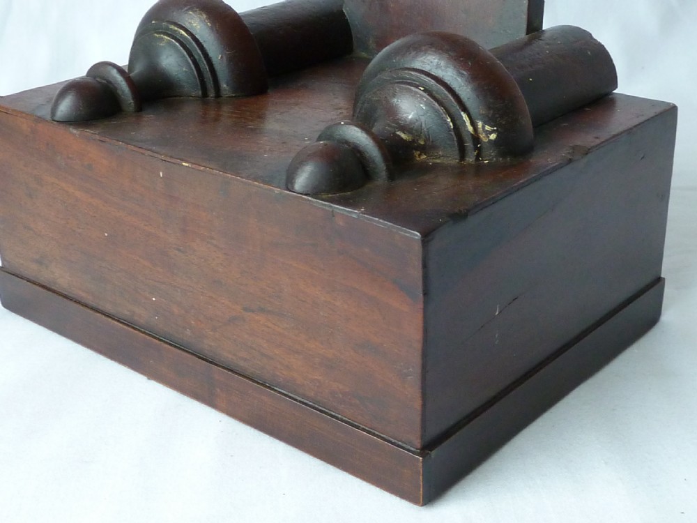 WR IV Mahogany Tray or Platter Stand Easel Makers Mark View V