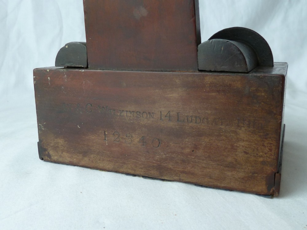 WR IV Mahogany Tray or Platter Stand Easel Makers Mark View VI